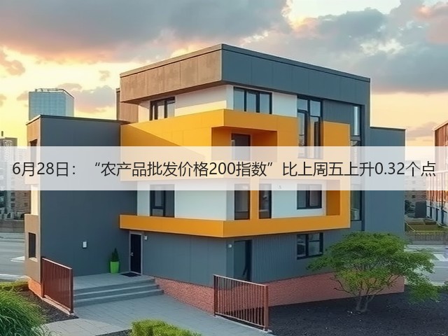 6月28日：“农产品批发价格200指数”比上周五上升0.32个点(图1)
