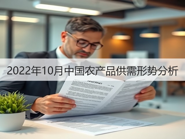 2022年10月中国农产品供需形势分析(图3) 2022年10月中国农产品供需形势分析(图3)