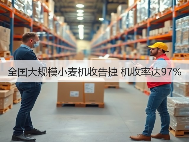 全国大规模小麦机收告捷 机收率达97%(图1) 全国大规模小麦机收告捷 机收率达97%(图1)