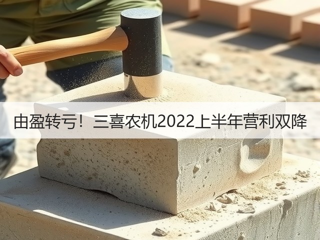 由盈转亏!三喜农机2022上半年营利双降(图1) 由盈转亏!三喜农机2022上半年营利双降(图1)