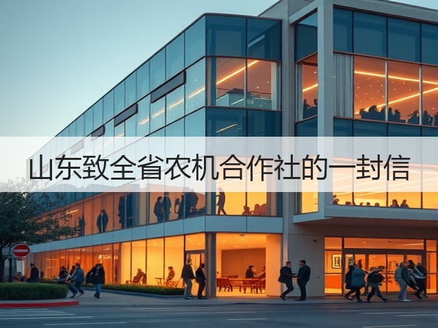 山东致全省农机合作社的一封信(图1) 山东致全省农机合作社的一封信(图1)