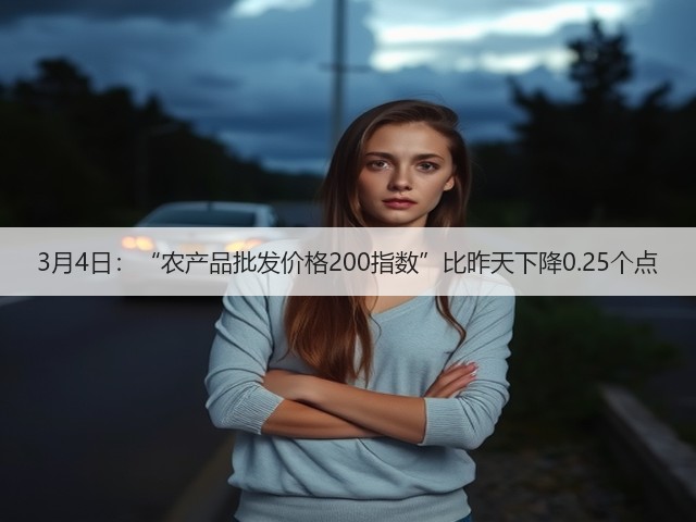 3月4日:“农产品批发价格200指数”比昨天下降0.25个点(图3) 3月4日:“农产品批发价格200指数”比昨天下降0.25个点(图3)
